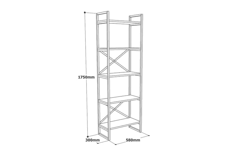 Aobrey Bokhylla 58 cm - Marmor/Guld - Förvaring - Hyllor - Bokhylla