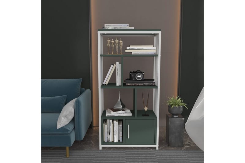 Bokhylla Arven Grön / Vit - Grön / Vit - Förvaring - Hyllor - Bokhylla