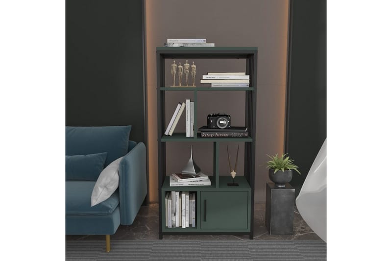 Bokhylla Arven Svart / Grön - Svart / Grön - Förvaring - Hyllor - Bokhylla