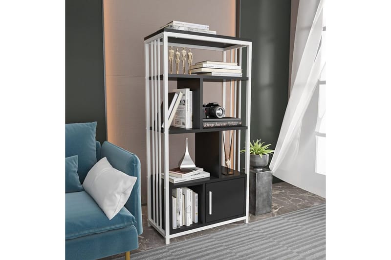 Bokhylla Arven Vit / Antracit - Vit / Antracit - Förvaring - Hyllor - Bokhylla