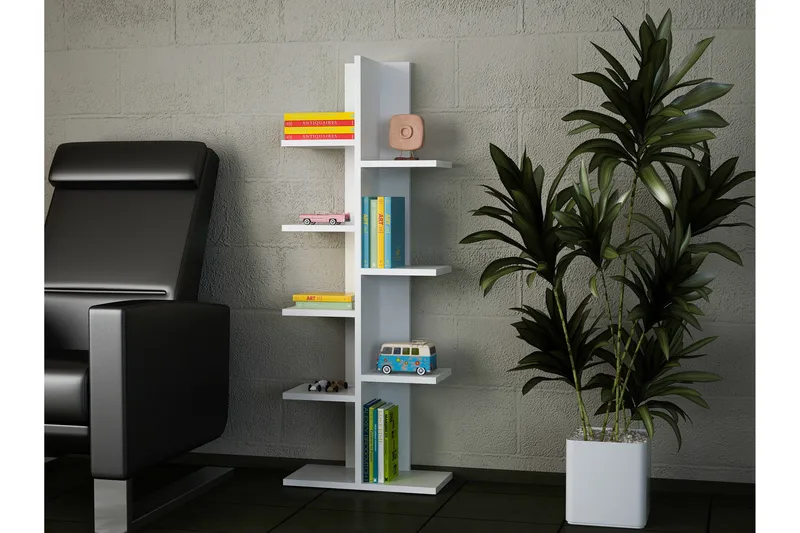 Asillane Bokhylla Pelare - Vit - Förvaring - Hyllor - Bokhylla