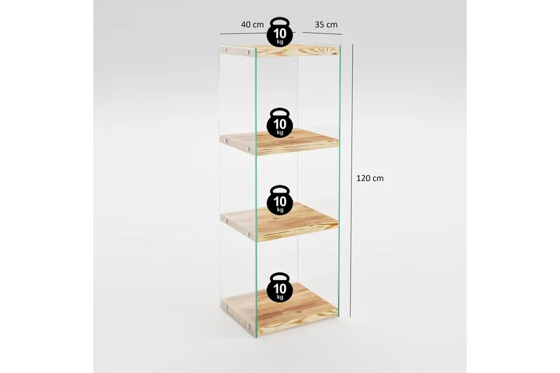 Assanisa Bokhylla 120x40 cm - Natur - Förvaring - Hyllor - Bokhylla