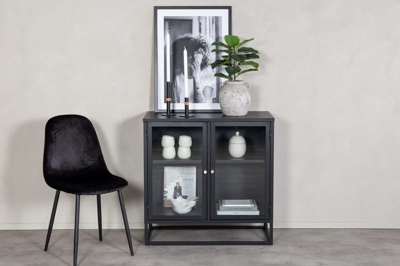 Bakal Bokhylla 85 cm i Glas och Metall - Svart - Förvaring - Hyllor - Bokhylla