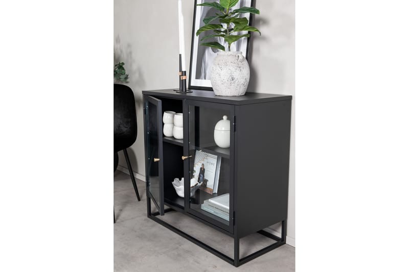 Bakal Bokhylla 85 cm i Glas och Metall - Svart - Förvaring - Hyllor - Bokhylla