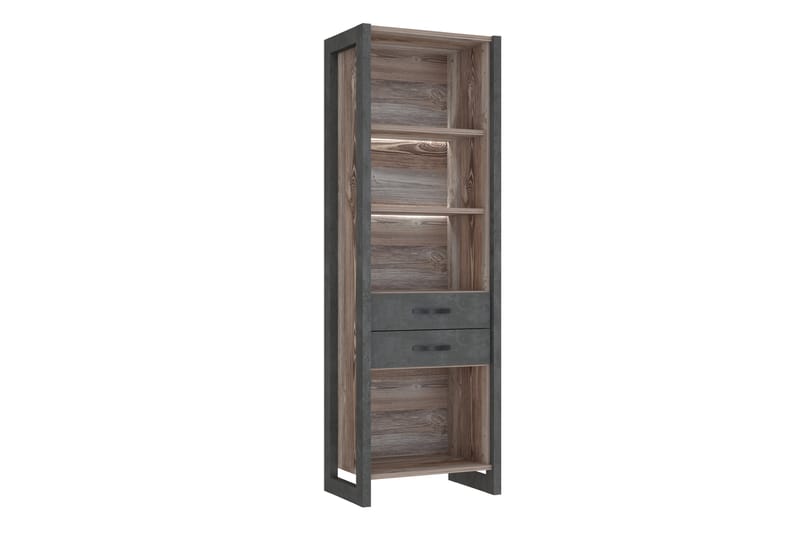 BALESTI Garderob 62x120 cm Brun/Grå - Förvaring - Hyllor - Bokhylla