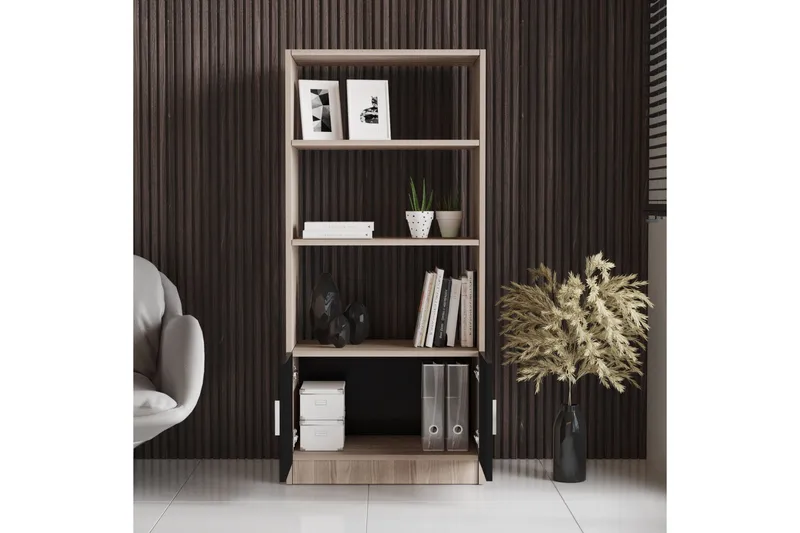 Barrock Bokhylla 38x64 cm - Natur/Svart - Förvaring - Hyllor - Bokhylla