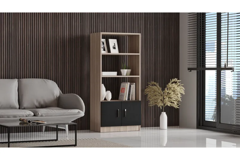 Barrock Bokhylla 38x64 cm - Natur/Svart - Förvaring - Hyllor - Bokhylla