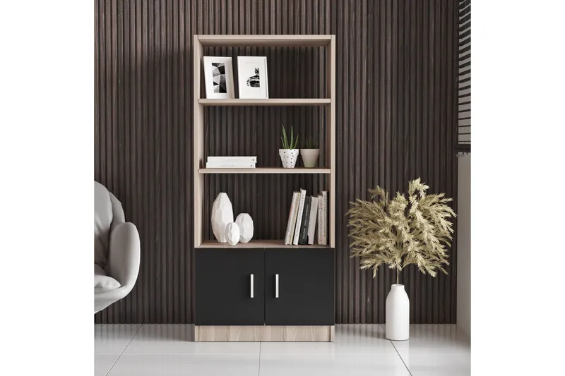 Barrock Bokhylla 38x64 cm - Natur/Svart - Förvaring - Hyllor - Bokhylla