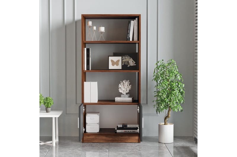 Barrock Bokhylla 38x64 cm - Teak/Antracit - Förvaring - Hyllor - Bokhylla