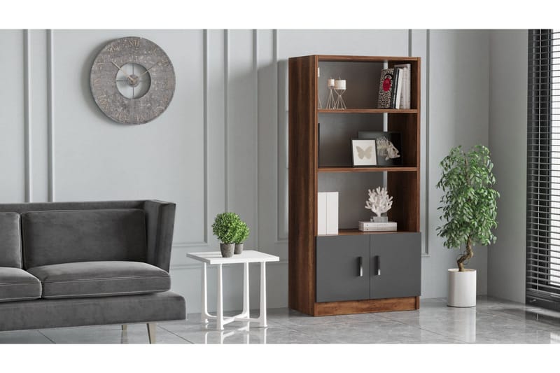 Barrock Bokhylla 38x64 cm - Teak/Antracit - Förvaring - Hyllor - Bokhylla