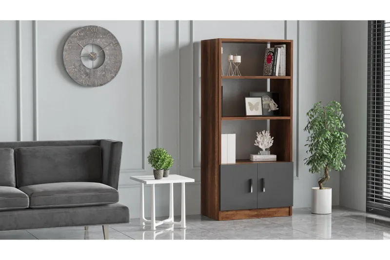 Barrock Bokhylla 38x64 cm - Teak/Antracit - Förvaring - Hyllor - Bokhylla