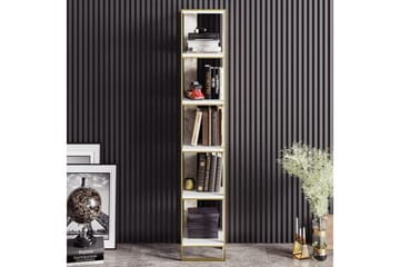 Bascle Bokhylla 31 cm i Trä med Metallram - Vit - Förvaring - Hyllor - Bokhylla