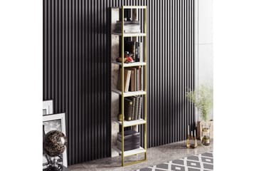 Bascle Bokhylla 31 cm i Trä med Metallram - Vit - Förvaring - Hyllor - Bokhylla
