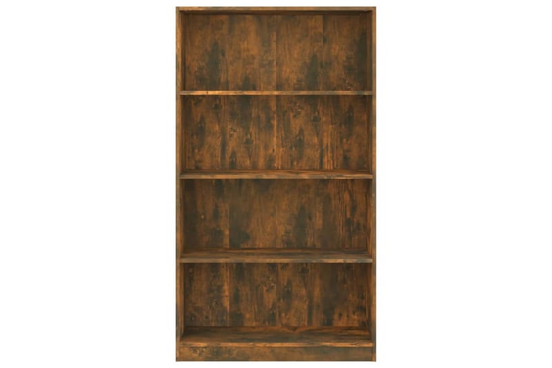 beBasic Bokhylla 4 hyllor rökfärgad ek 80x24x142 cm konstruerat trä - Förvaring - Hyllor - Bokhylla