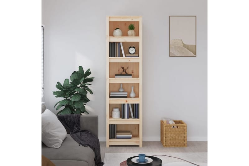 beBasic Bokhylla 50x35x183 cm massiv furu - Förvaring - Hyllor - Bokhylla