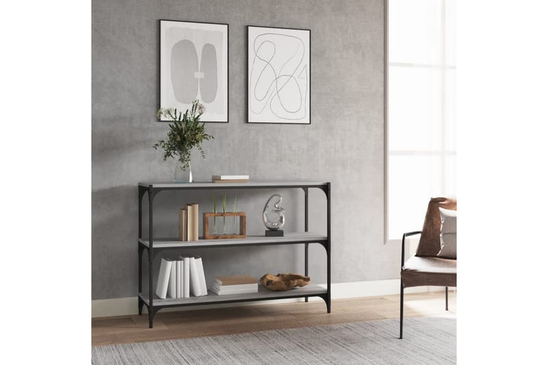 beBasic Bokhylla grå sonoma 100x33x70,5 cm konstruerat trä och stål - Förvaring - Hyllor - Bokhylla