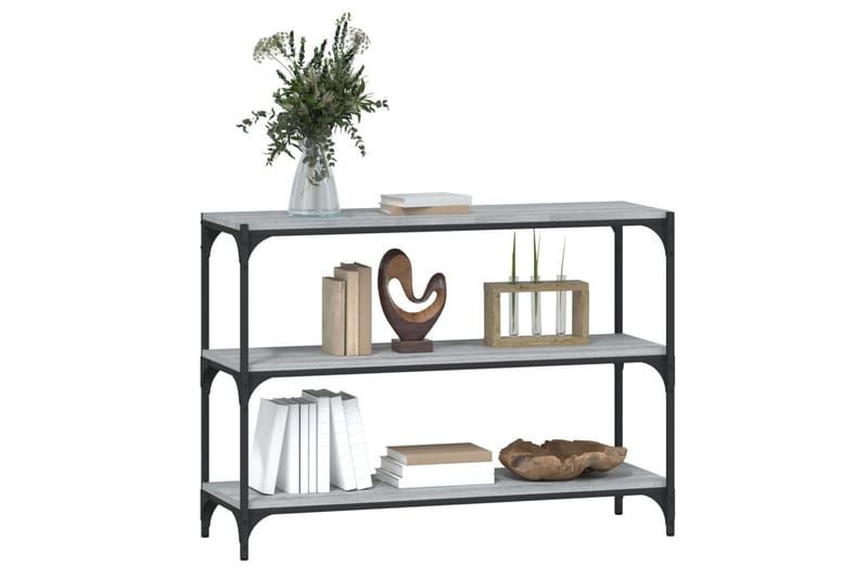 beBasic Bokhylla grå sonoma 100x33x70,5 cm konstruerat trä och stål - Förvaring - Hyllor - Bokhylla