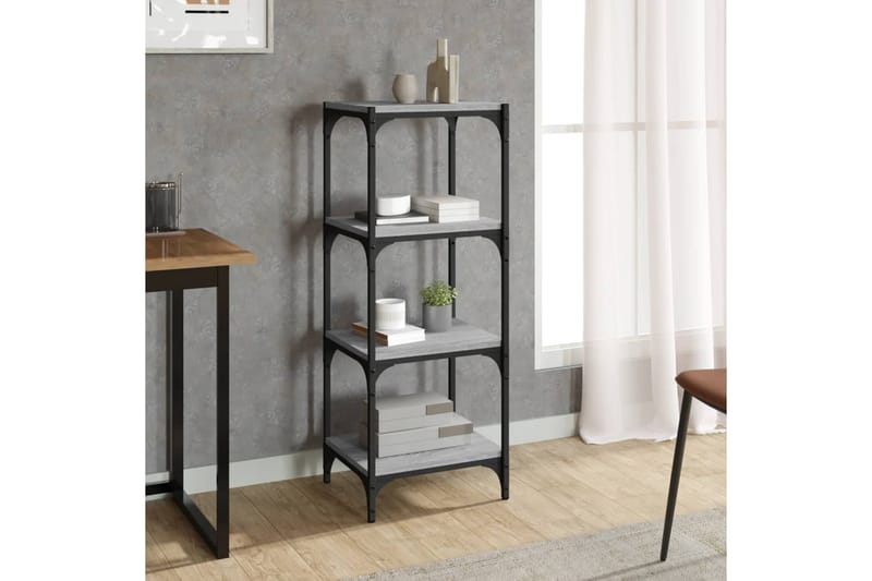 beBasic Bokhylla grå sonoma 40x33x100 cm konstruerat trä och stål - Förvaring - Hyllor - Bokhylla