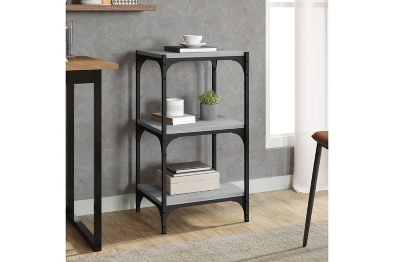 beBasic Bokhylla grå sonoma 40x33x70,5 cm konstruerat trä och stål - Förvaring - Hyllor - Bokhylla
