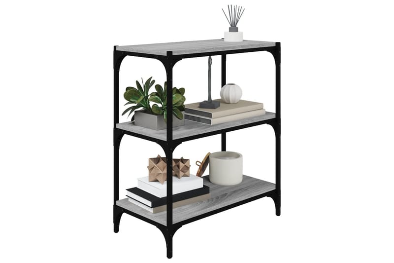 beBasic Bokhylla grå sonoma 60x33x70,5 cm konstruerat trä och stål - Förvaring - Hyllor - Bokhylla