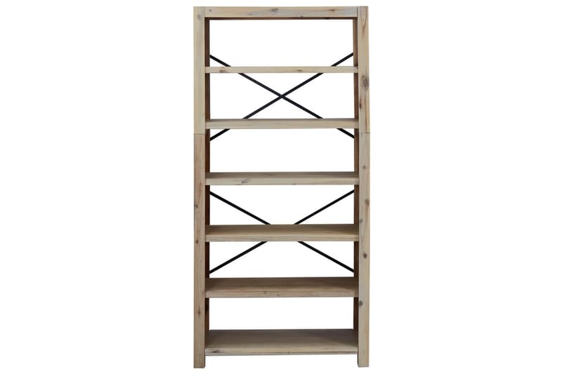 beBasic Bokhylla med 6 hyllor 80x30x170 cm massiv akacia - Förvaring - Hyllor - Bokhylla
