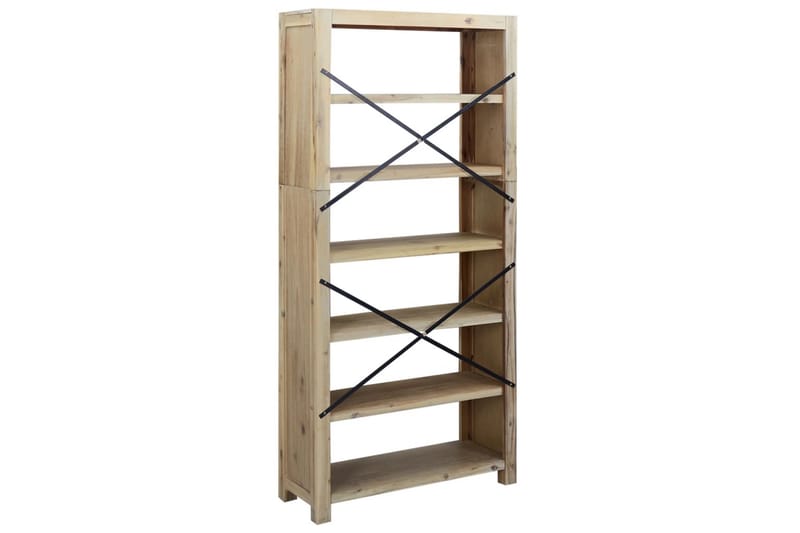 beBasic Bokhylla med 6 hyllor 80x30x170 cm massiv akacia - Förvaring - Hyllor - Bokhylla
