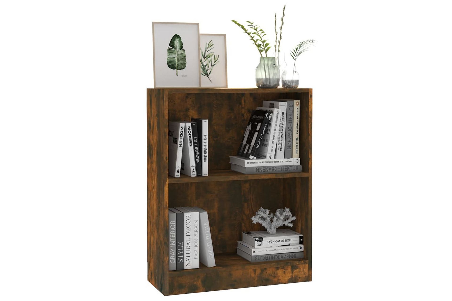 beBasic Bokhylla rökfärgad ek 60x24x74,5 cm konstruerat trä - Förvaring - Hyllor - Bokhylla
