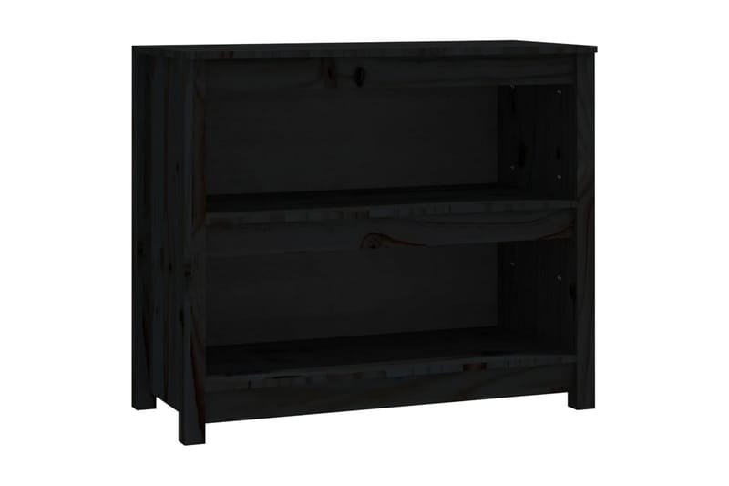 beBasic Bokhylla svart 80x35x68 cm massiv furu - Förvaring - Hyllor - Bokhylla