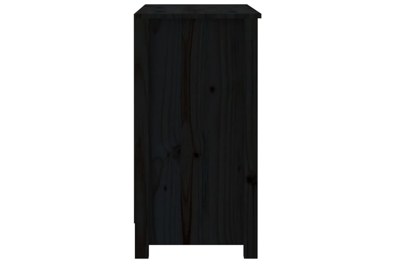 beBasic Bokhylla svart 80x35x68 cm massiv furu - Förvaring - Hyllor - Bokhylla