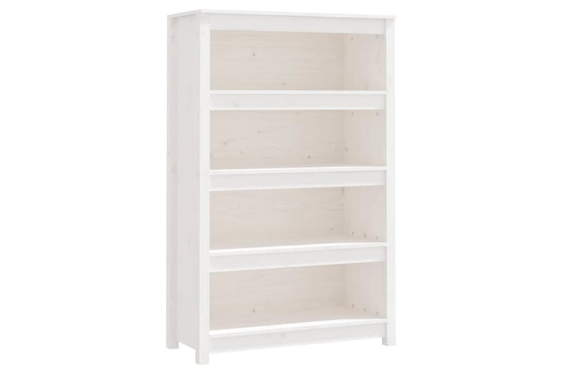 beBasic Bokhylla vit 80x35x126 cm massiv furu - Förvaring - Hyllor - Bokhylla