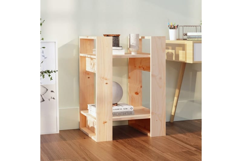 beBasic Bokhylla/rumsavdelare 41x35x57 cm massiv furu - Förvaring - Hyllor - Bokhylla
