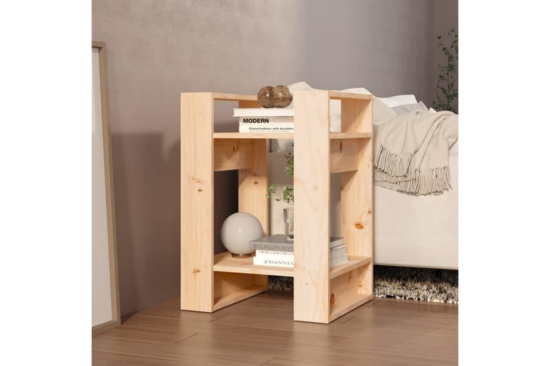 beBasic Bokhylla/rumsavdelare 41x35x57 cm massiv furu - Förvaring - Hyllor - Bokhylla