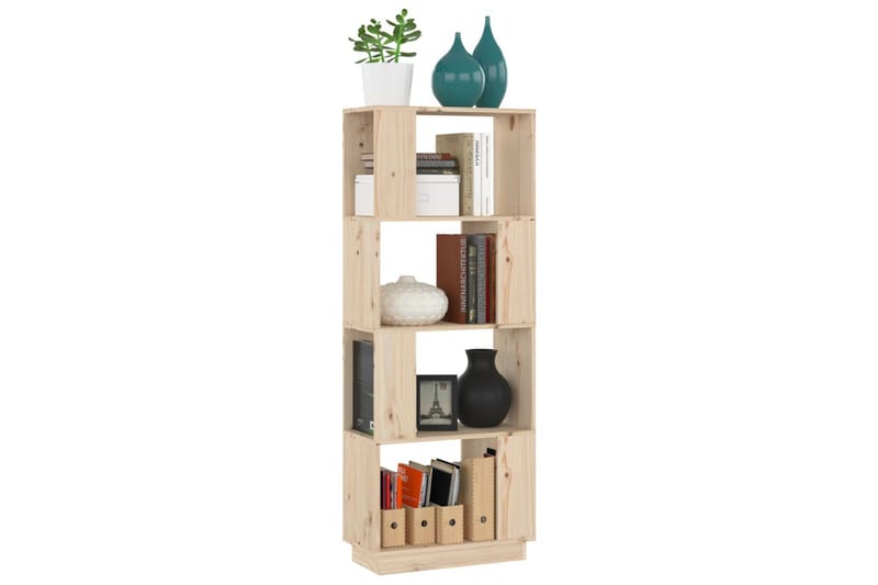 beBasic Bokhylla/rumsavdelare 51x25x132 cm massiv furu - Förvaring - Hyllor - Bokhylla