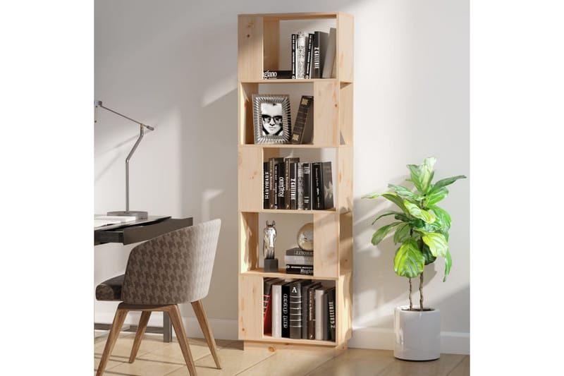 beBasic Bokhylla/rumsavdelare 51x25x163,5 cm massiv furu - Förvaring - Hyllor - Bokhylla