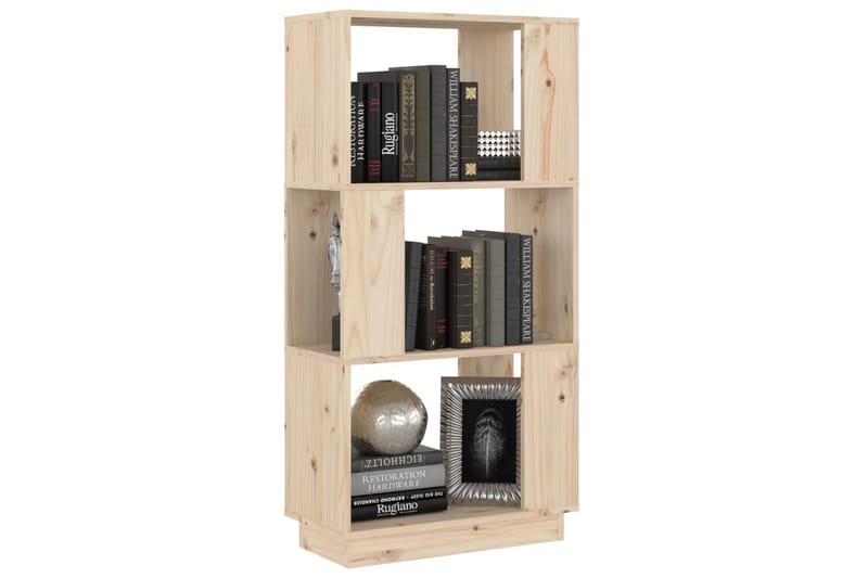 beBasic Bokhylla/rumsavdelare 51x25x70 cm massiv furu - Förvaring - Hyllor - Bokhylla