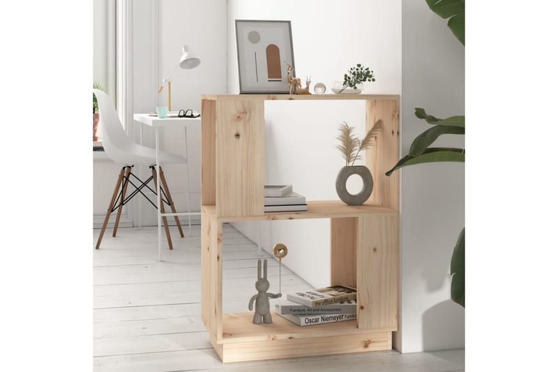 beBasic Bokhylla/rumsavdelare 51x25x70 cm massiv furu - Förvaring - Hyllor - Bokhylla