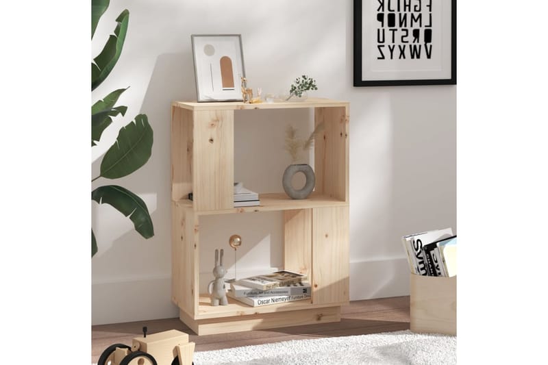 beBasic Bokhylla/rumsavdelare 51x25x70 cm massiv furu - Förvaring - Hyllor - Bokhylla