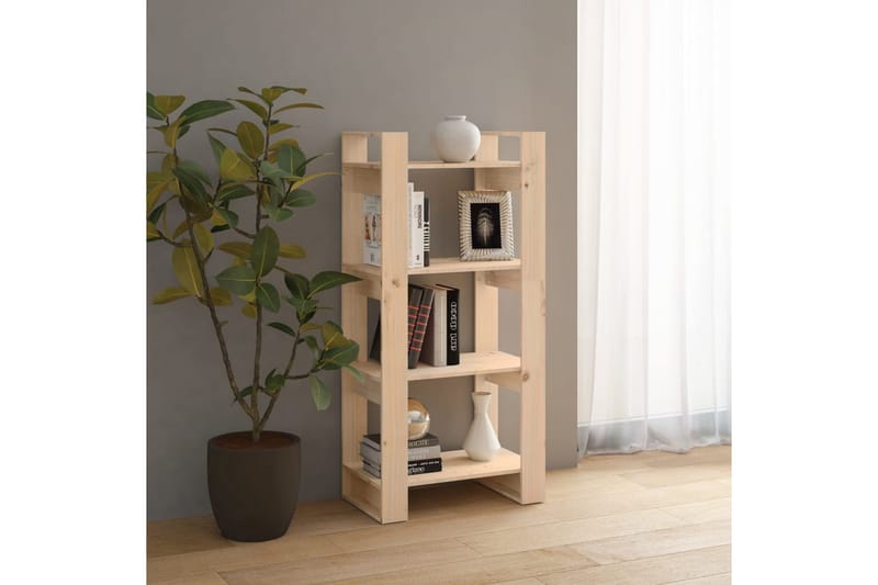 beBasic Bokhylla/rumsavdelare 60x35x125 cm massivt trä - Förvaring - Hyllor - Bokhylla