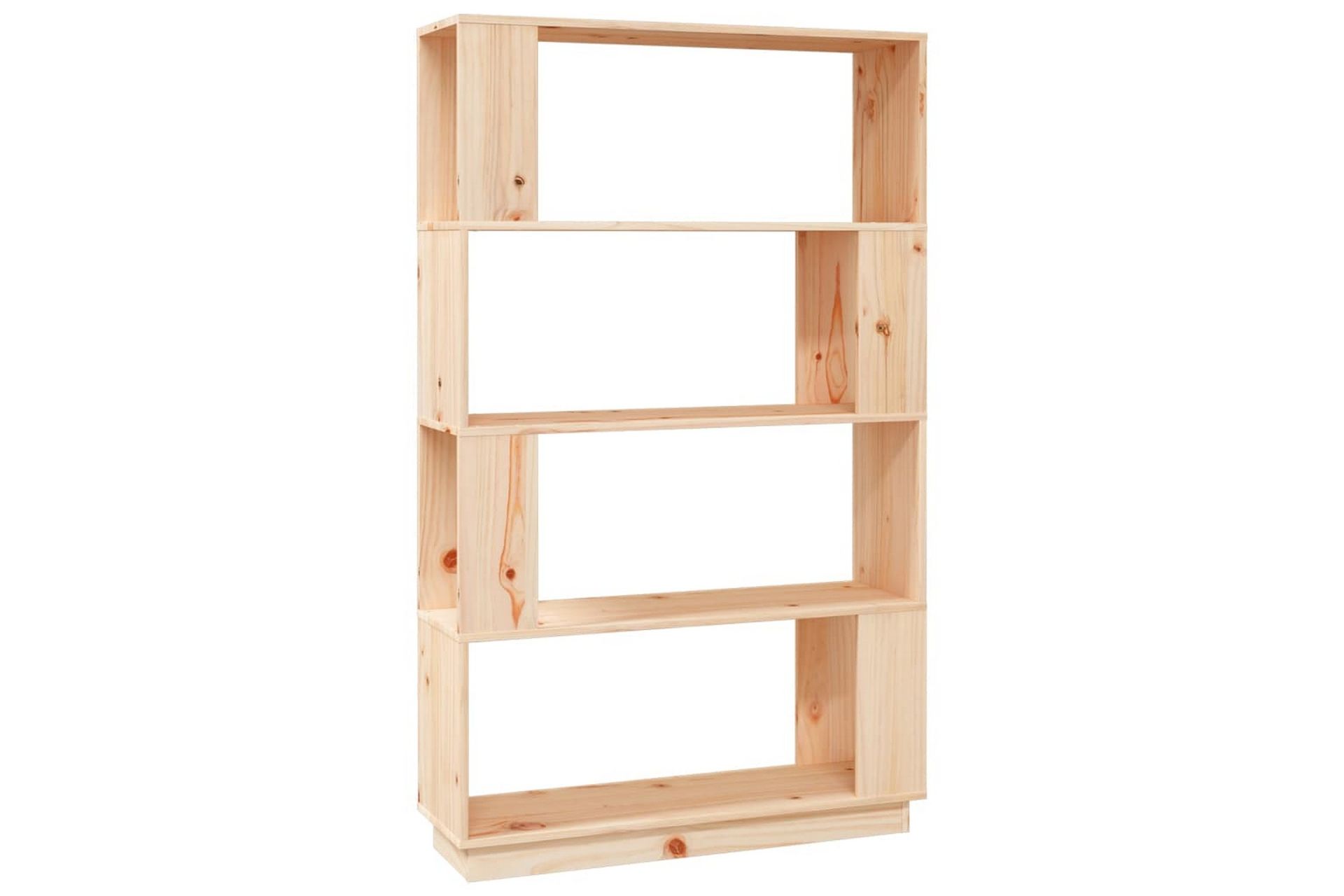 beBasic Bokhylla/rumsavdelare 80x25x132 cm massiv furu - Förvaring - Hyllor - Bokhylla