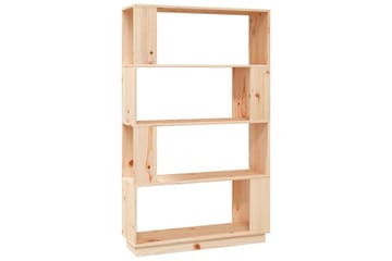 beBasic Bokhylla/rumsavdelare 80x25x132 cm massiv furu - Förvaring - Hyllor - Bokhylla