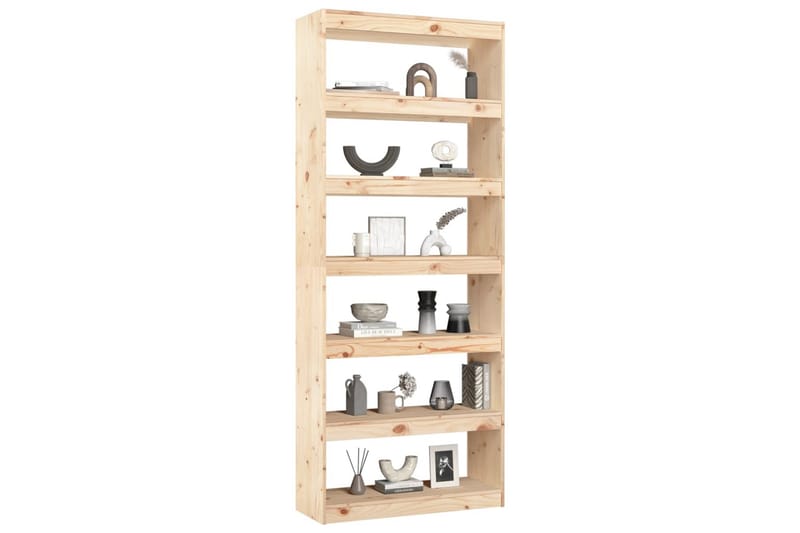beBasic Bokhylla/rumsavdelare 80x30x199,5 cm massiv furu - Förvaring - Hyllor - Bokhylla