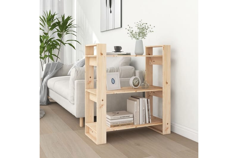 beBasic Bokhylla/rumsavdelare 80x35x91 cm massiv furu - Förvaring - Hyllor - Bokhylla