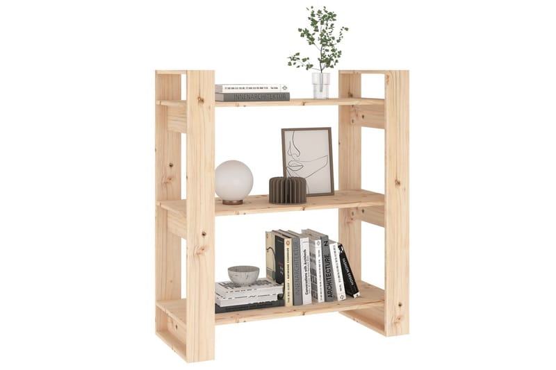 beBasic Bokhylla/rumsavdelare 80x35x91 cm massiv furu - Förvaring - Hyllor - Bokhylla