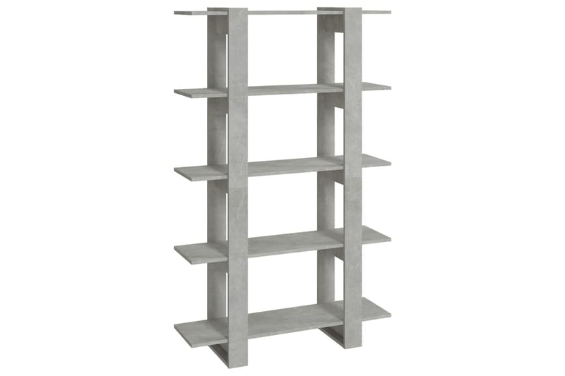 beBasic Bokhylla/rumsavdelare betonggrå 100x30x160 cm - Förvaring - Hyllor - Bokhylla