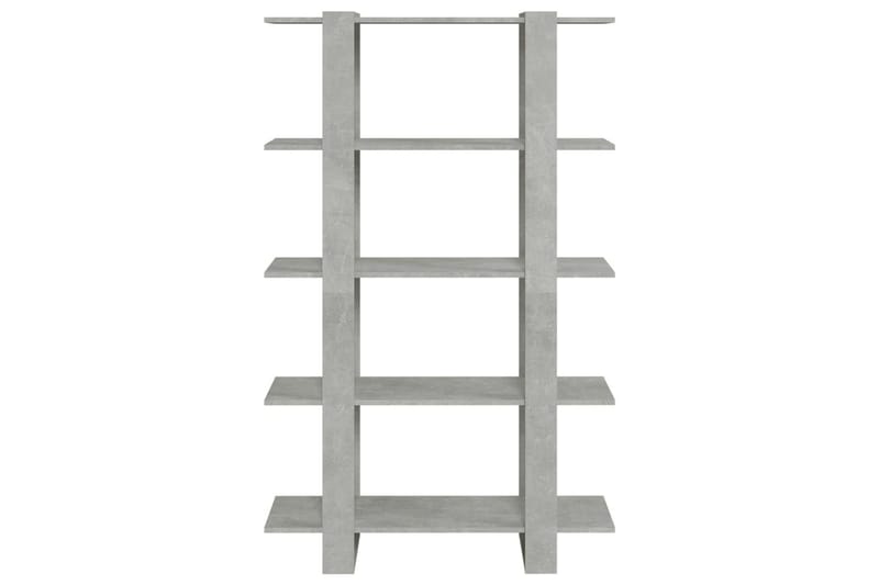 beBasic Bokhylla/rumsavdelare betonggrå 100x30x160 cm - Förvaring - Hyllor - Bokhylla