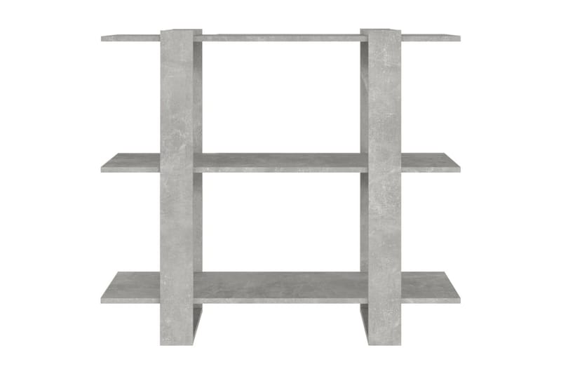 beBasic Bokhylla/rumsavdelare betonggrå 100x30x87 cm - Förvaring - Hyllor - Bokhylla