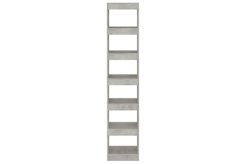 beBasic Bokhylla/Rumsavdelare betonggrå 40x30x198 cm - Förvaring - Hyllor - Bokhylla