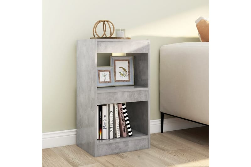beBasic Bokhylla/rumsavdelare betonggrå 40x30x72 cm - Förvaring - Hyllor - Bokhylla