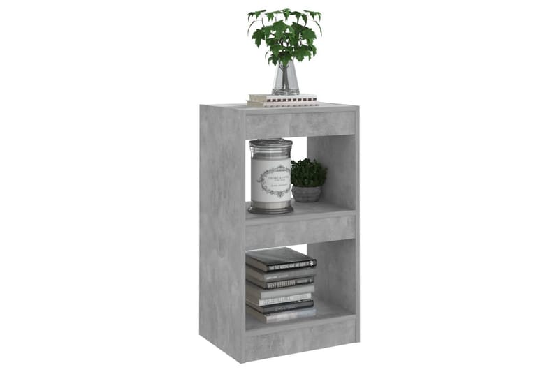beBasic Bokhylla/rumsavdelare betonggrå 40x30x72 cm - Förvaring - Hyllor - Bokhylla
