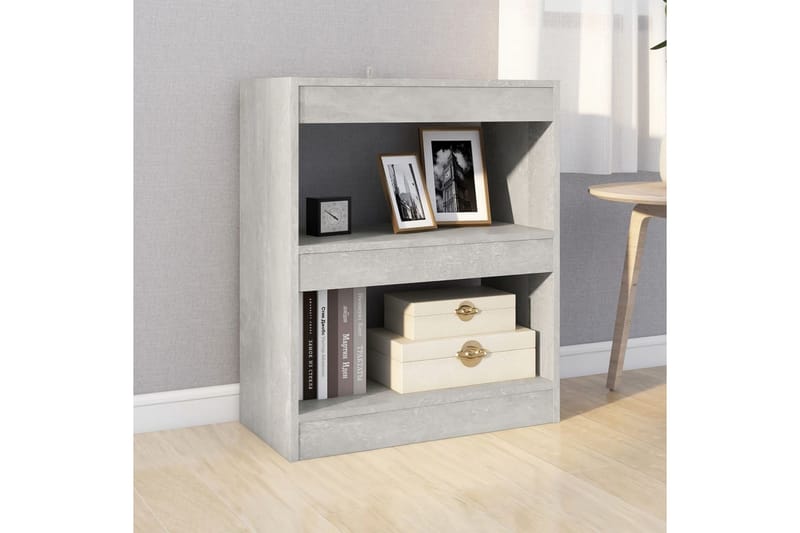 beBasic Bokhylla/Rumsavdelare betonggrå 60x30x72 cm - Förvaring - Hyllor - Bokhylla